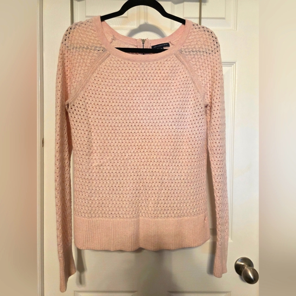 American Eagle Outfitters Light Pink Crew Neck Sweater